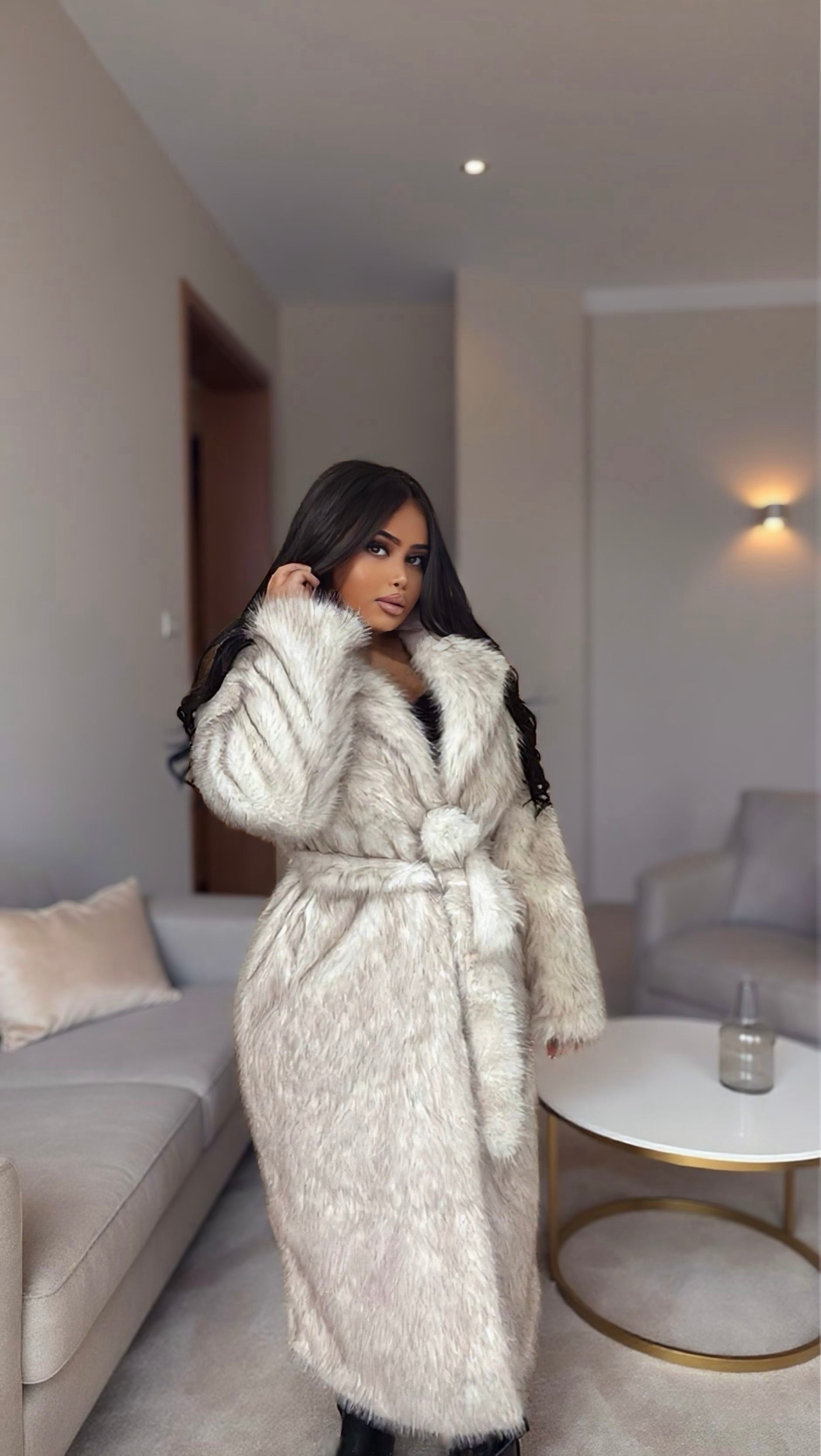 Fourrure Kylie Fox Blanche