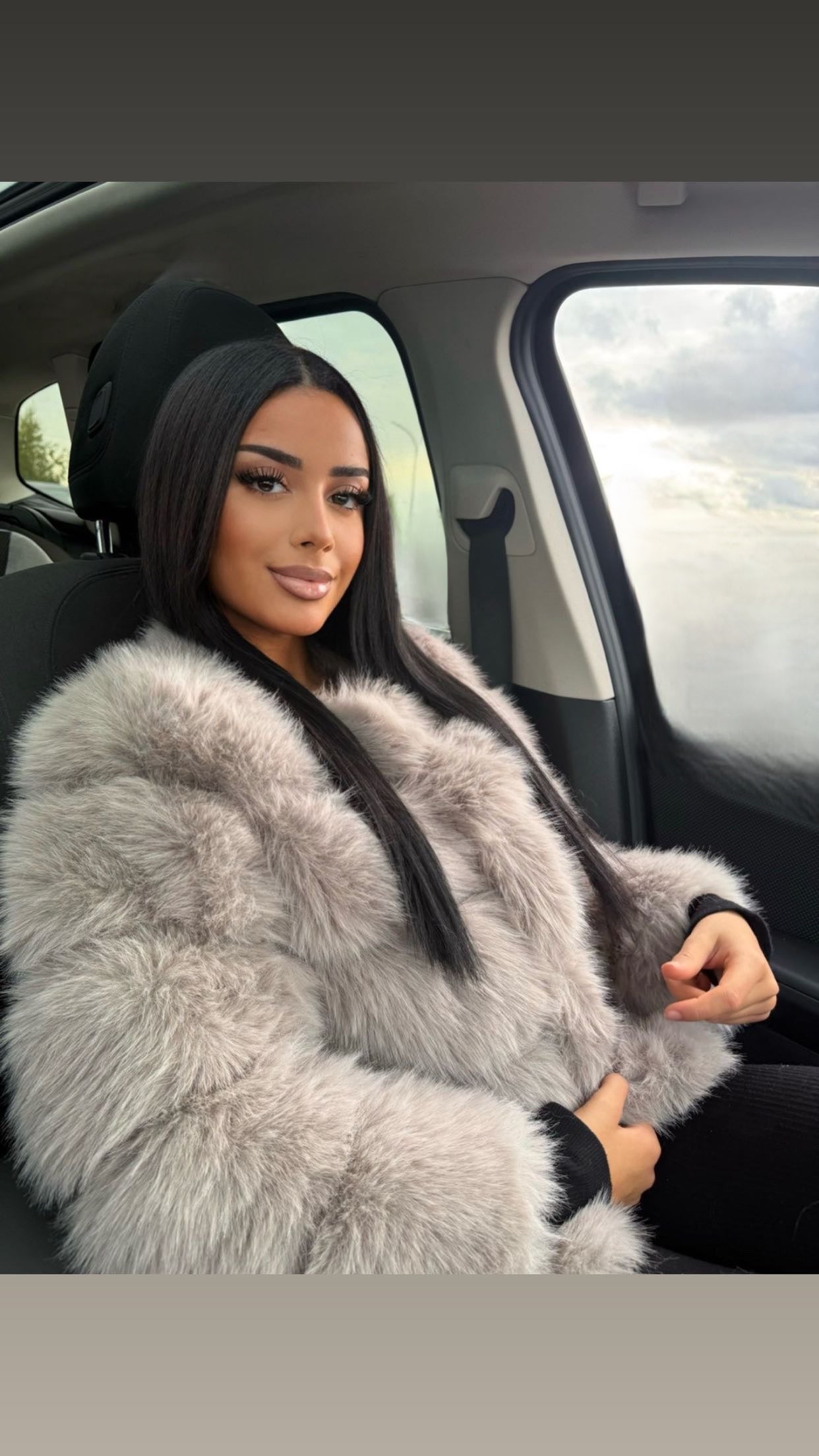 Fourrure Bella Misty-Gris